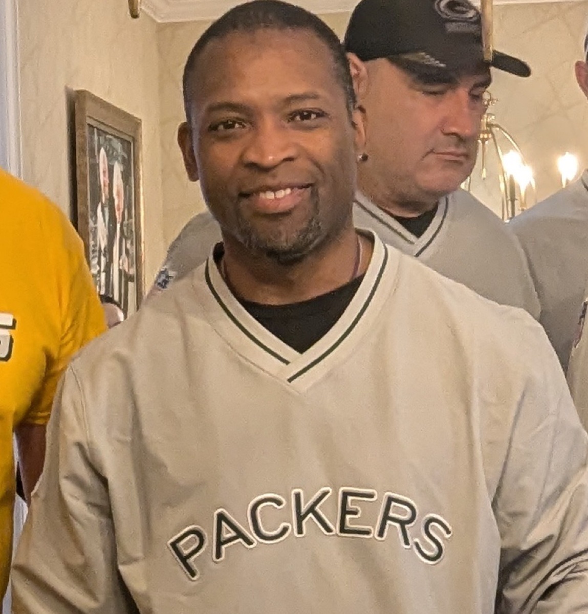 Ahman Green meeting fans at a community event