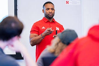 Ahman Green meeting fans at a community event